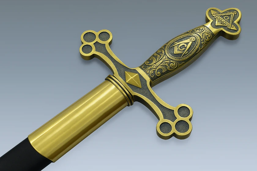 épée maçonnique treflee