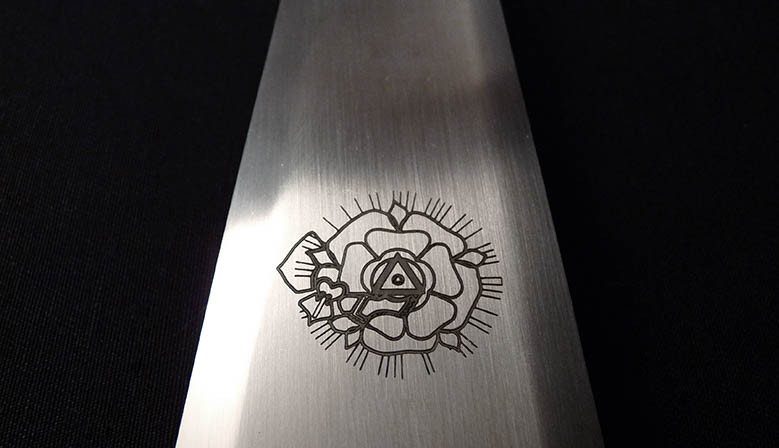 gravure laser sur épée