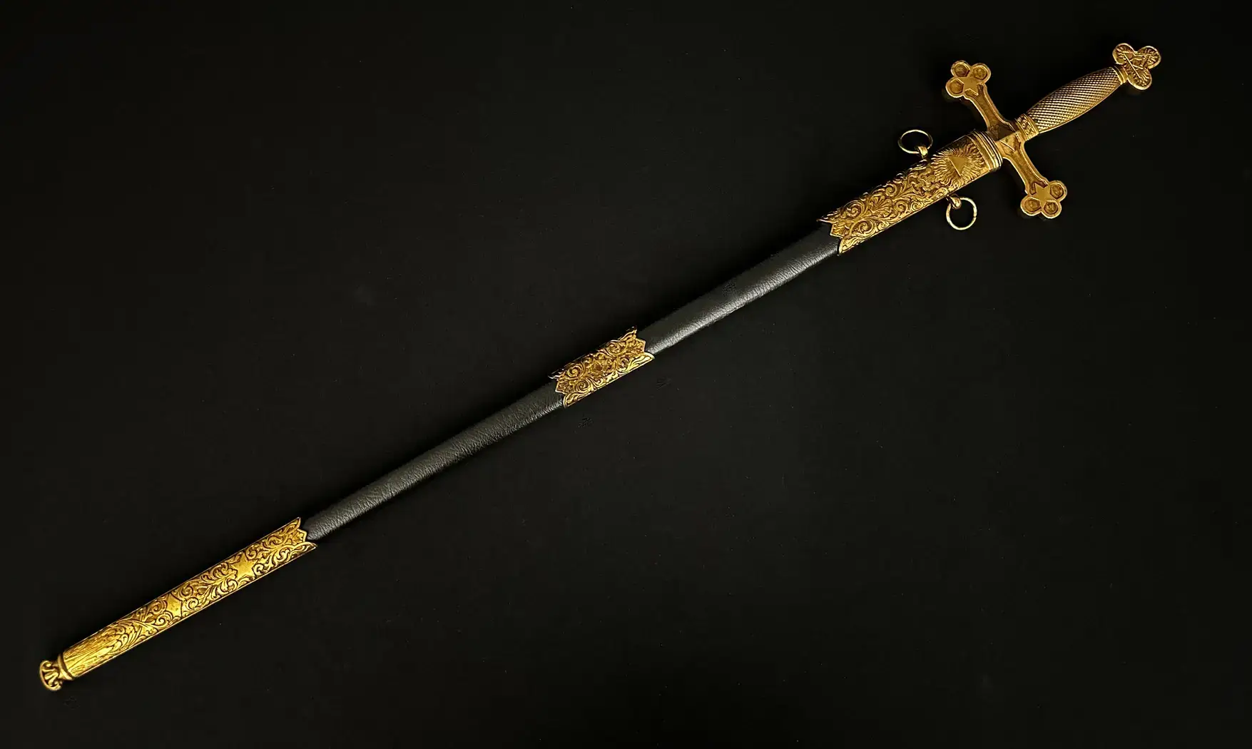 Épée maçonnique noire
