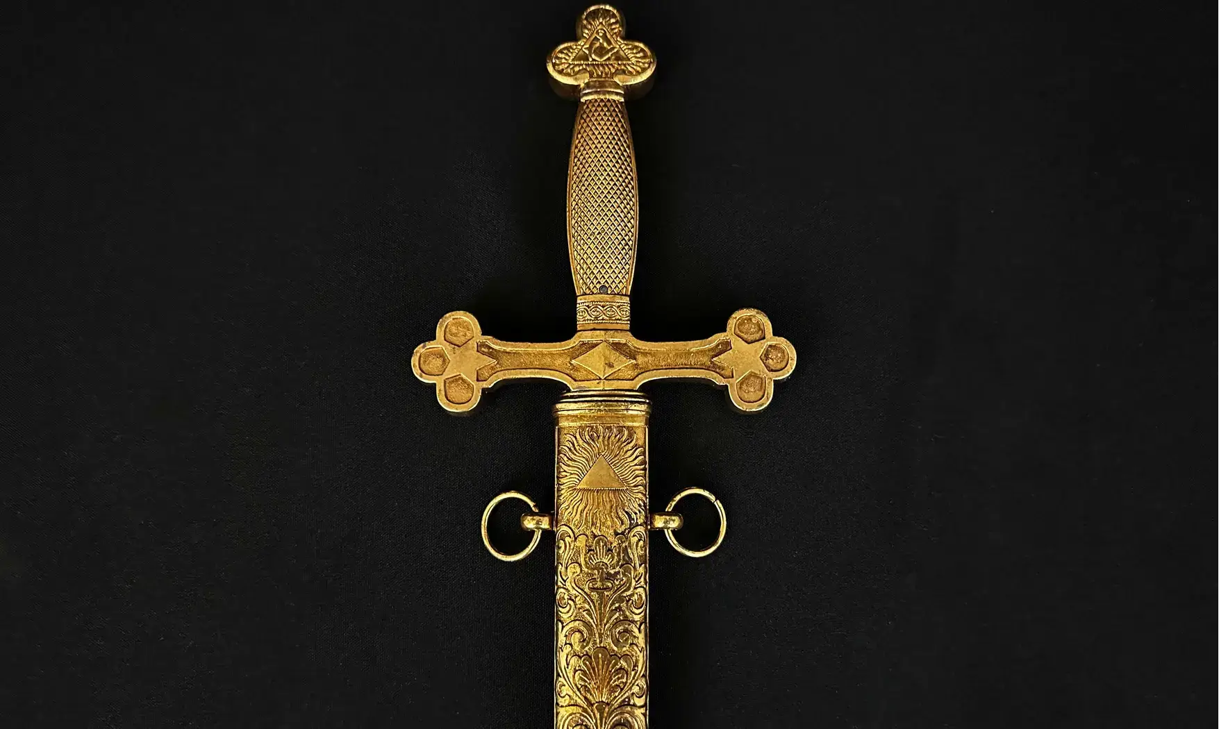 Épée maçonnique noire